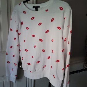 Womens lip print sweatshirt